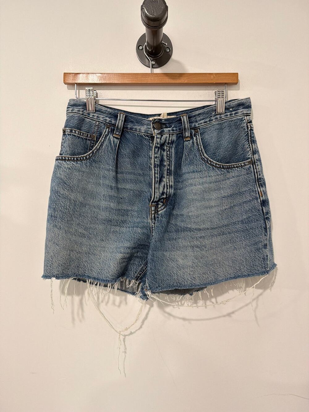 Madewell Pleated Denim Shorts 3.25" Blue Size 26